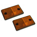MP8723 Side Amber Reflector with Mounting Holes