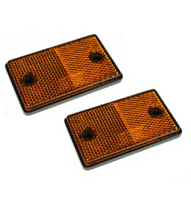 MP8723 Side Amber Reflector with Mounting Holes