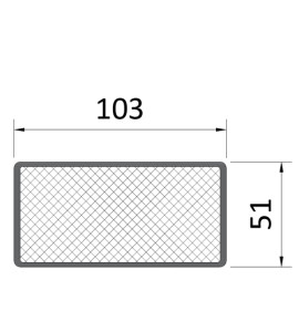 MP8856 radex clear rectangle reflector