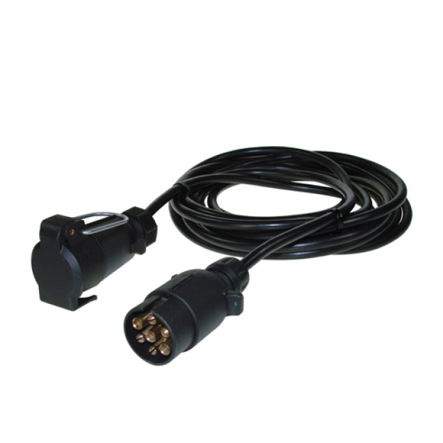MP095 6m Straight Extension Lead 7 Pin Plug To 7 Pin Flying Socket