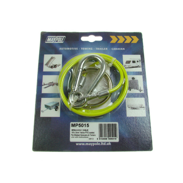 MP5015B 1m x 3mm Yellow PVC Breakaway Cable