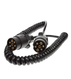MP5881 7 Pin 2.5m 2×7 Pin Plugs & 7 Core Curly Connecting Lead