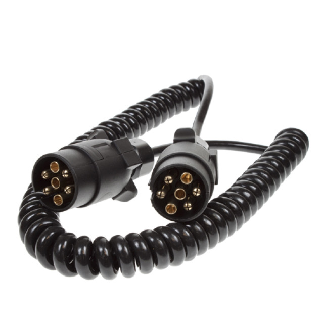 MP5881 7 Pin 2.5m 2×7 Pin Plugs & 7 Core Curly Connecting Lead